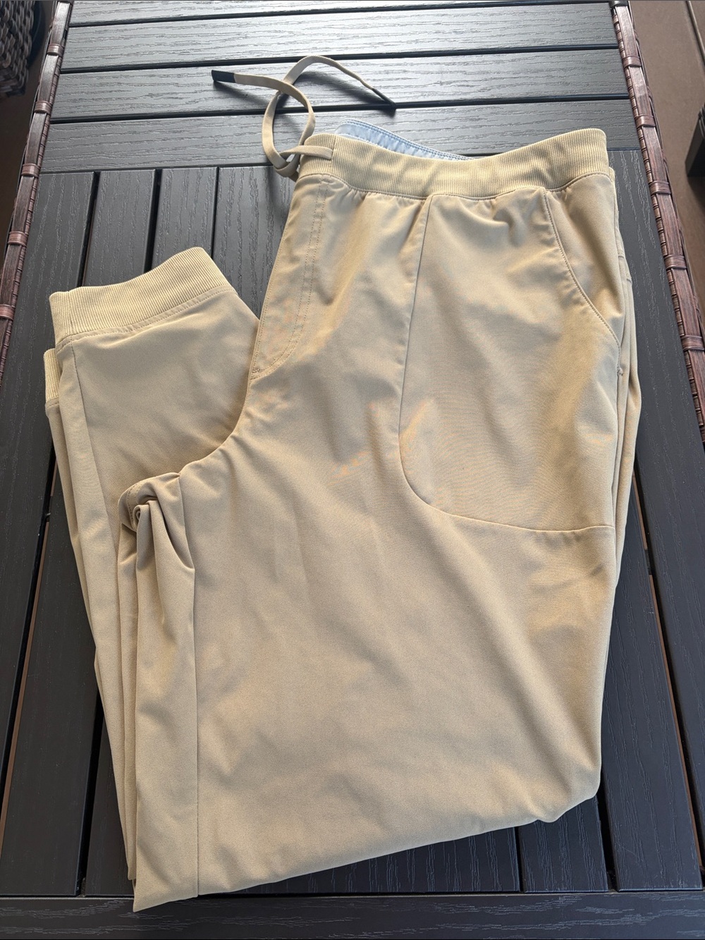 Men's VRST Drawstring Joggers in Beige